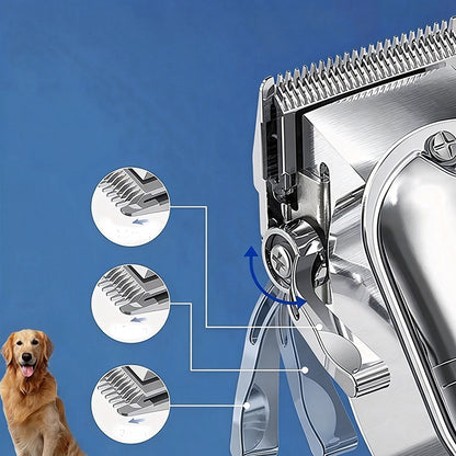 Cat Dog Pet Clippers Hair Electric Clipper Grooming Trimmer Shaver - Silver