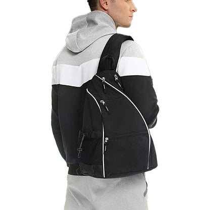 Pickleball Bag Pack Reversible Backpack Travel Sports Sling Bag Black