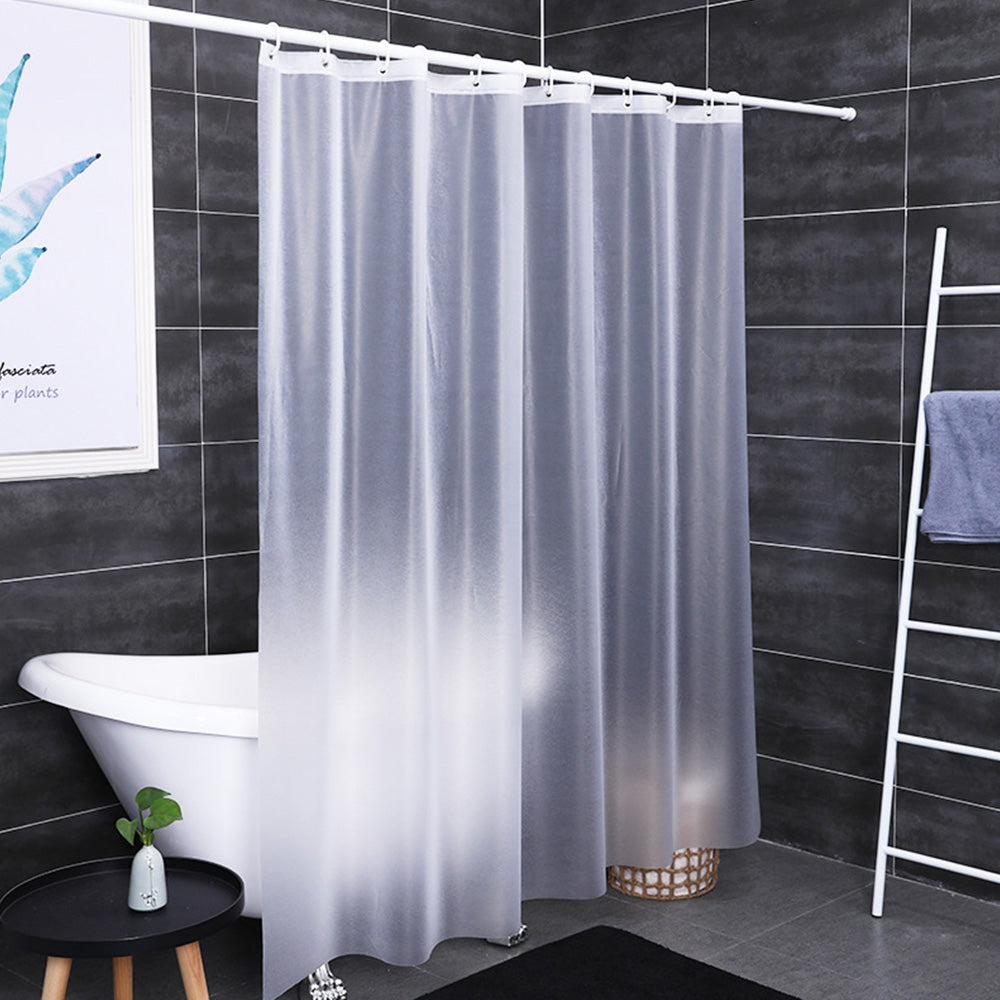 PEVA Thickened Shower Curtain Liner 180x180cm with Rustproof Grommets and Hooks-Clear