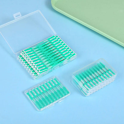 240Pcs Floss Picks Tooth Cleaners with Portable Travel Case Green