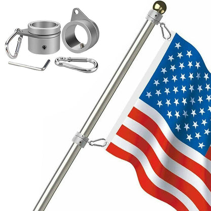 2 Pcs Metal Flag Pole Rings Aluminum Alloy Swivels Flagpole Rings