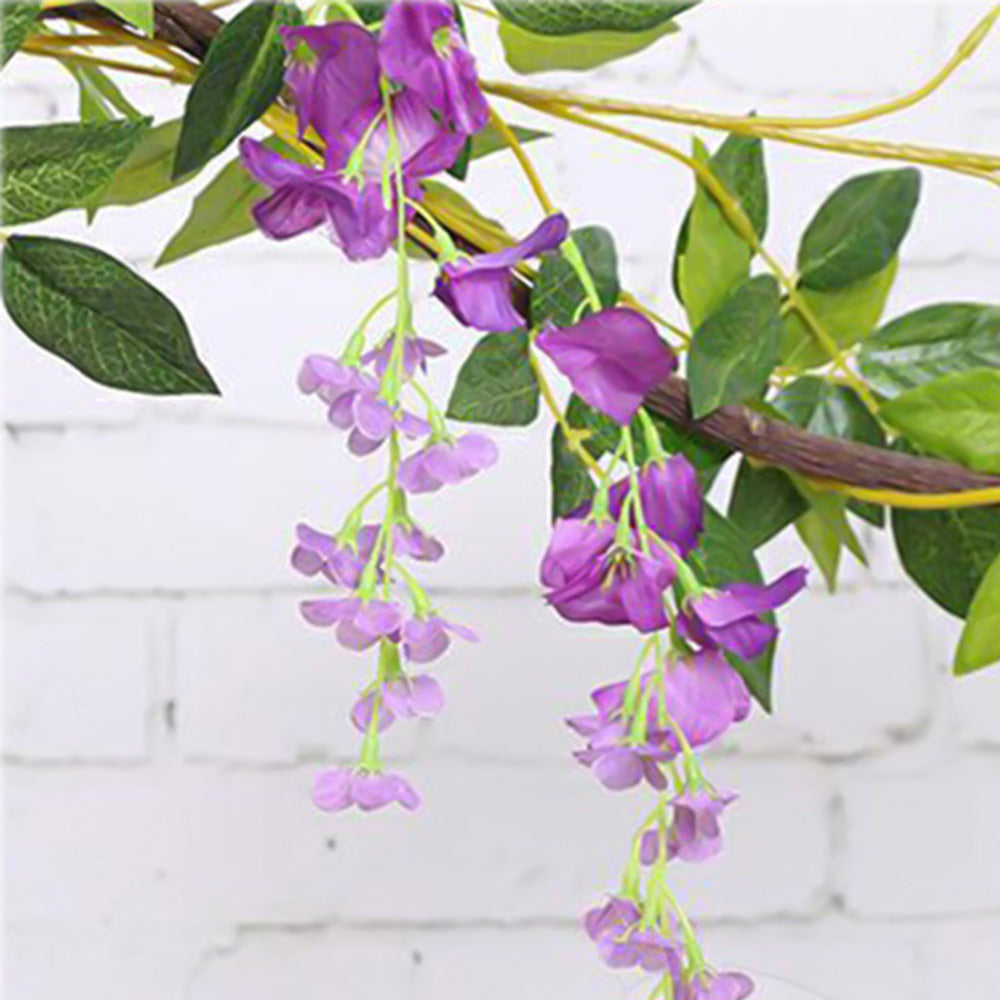 4PCS Artificial Silk Wisteria Vine Hanging Garlands 1.8m for Home & Garden Decoration Purple