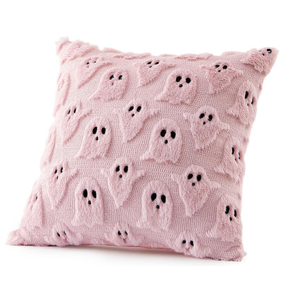 Cute Halloween Ghost Pillow Cover for Living Room - Pink