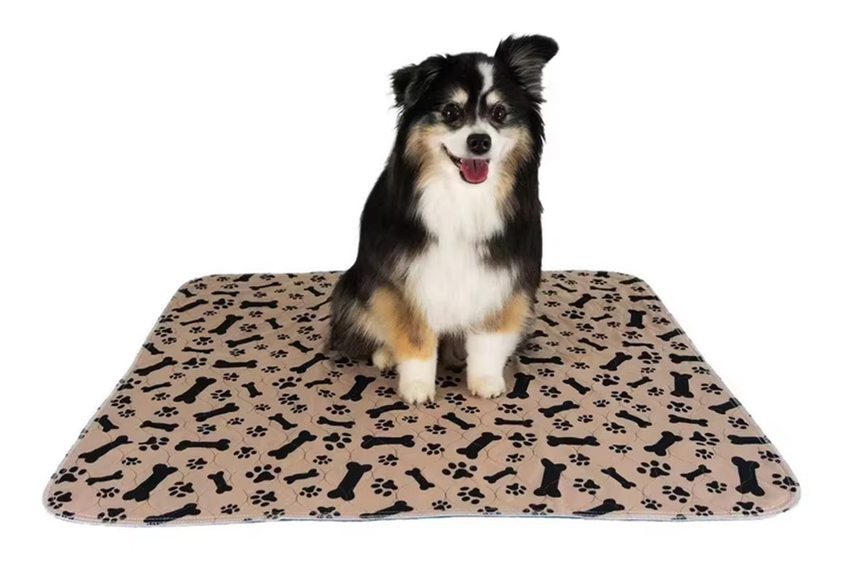 Washable Waterproof Reusable Dog Pee Pads Quick Absorbent Puppy Training Mat-Brown