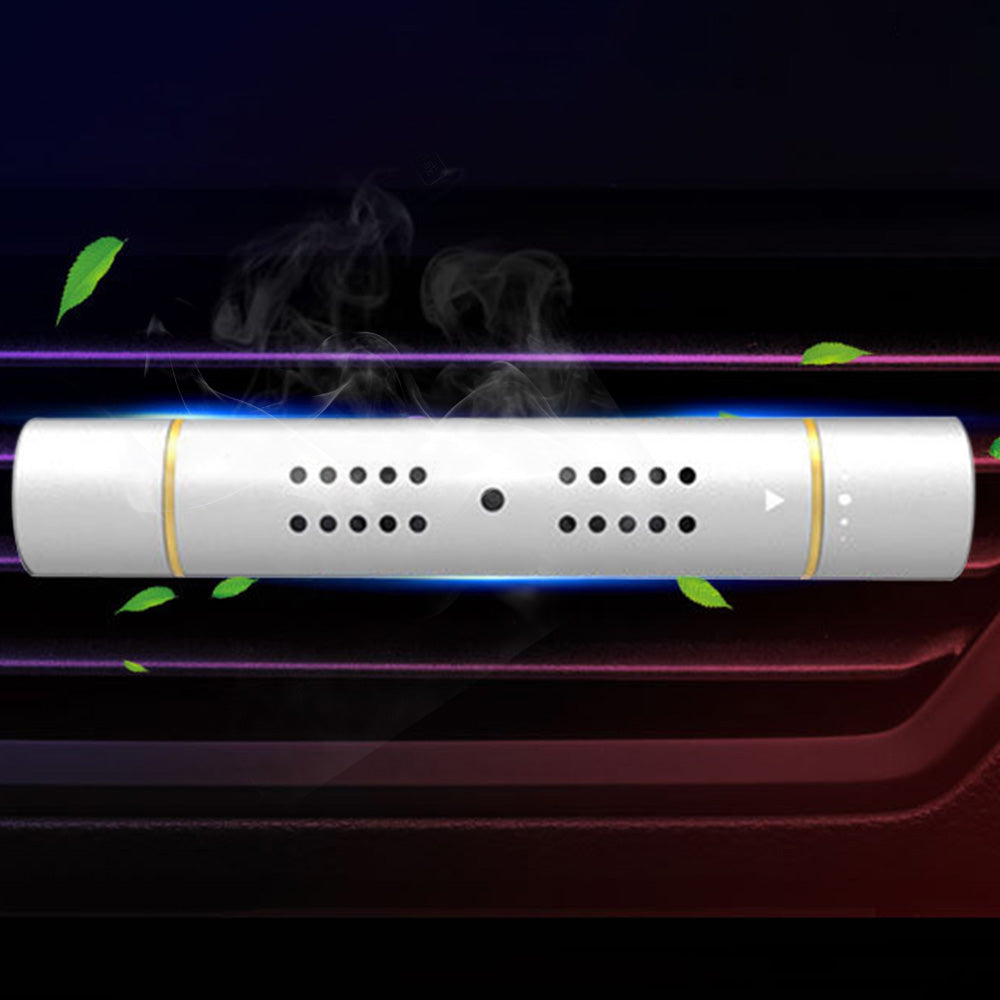 Car Air Vent Clip Air Freshener with Scent Sticks Metal Aroma Diffuser for Vehicle Interior-Silver