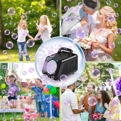 20 Hole Stage Bubble Machine for Parties - Black