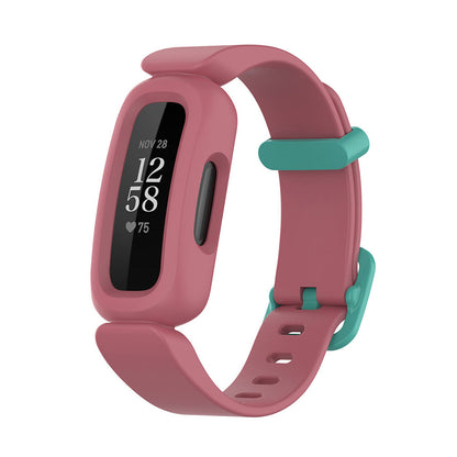 2Pcs For Fitbit Ace 3 Replacement Wristband Kids Silicone Watch Straps Pink