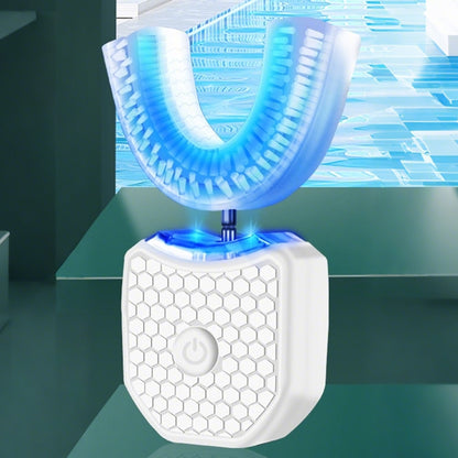 Rechargeable U-Shaped Electric Toothbrush Set for Daily Oral Care-White