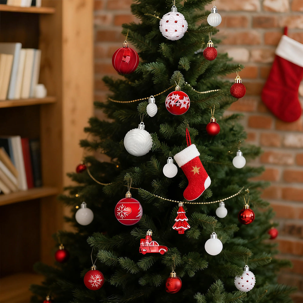 42-Piece Christmas Tree Ornament Set Holiday Hanging Decorations for Home Style 3