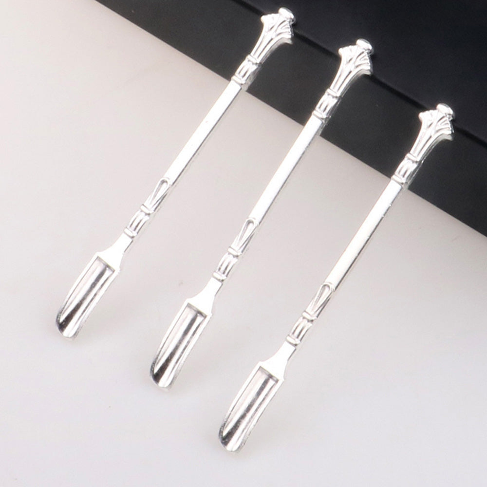 6Pcs Mini Metal Scoop Small Sampling Spoon for Spice Coffee-Silver
