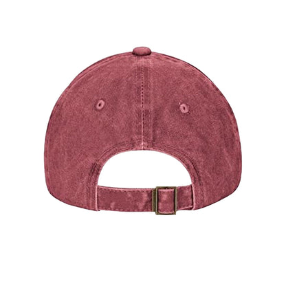 Casual Baseball Cap Adjustable Classic Sport Cap Solid Golf Dad Hat Wine Red