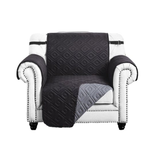 Reversible Sofa Slipcover Water Resistant Sofa Cover Couch Covers Furniture Protector Black