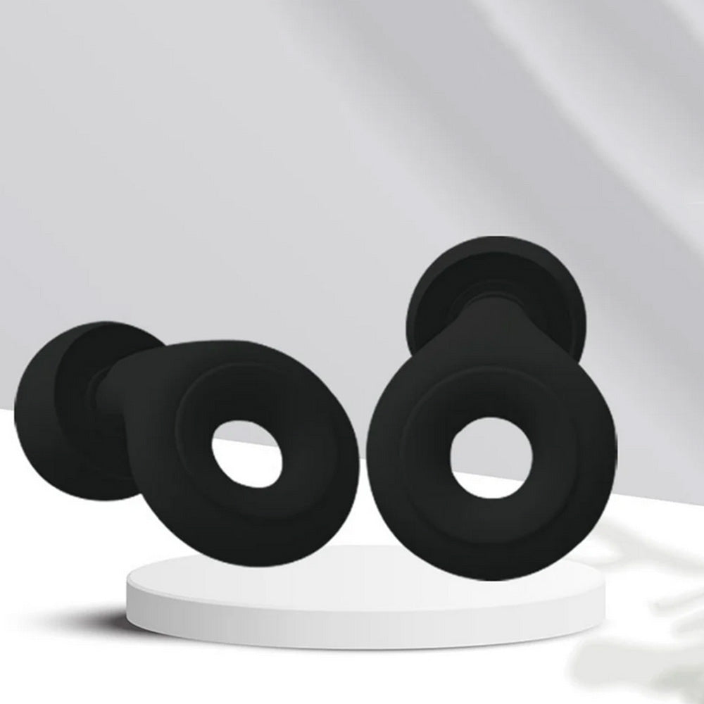 Pair of Ear Plugs with 3 Pairs of Ear Tips for Noise Cancelling Ear Protection EarPlugs for Sleep Work Study Black