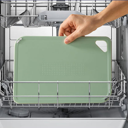 3 PCS Plastic Cutting Board Set with Hanging Loop -Green