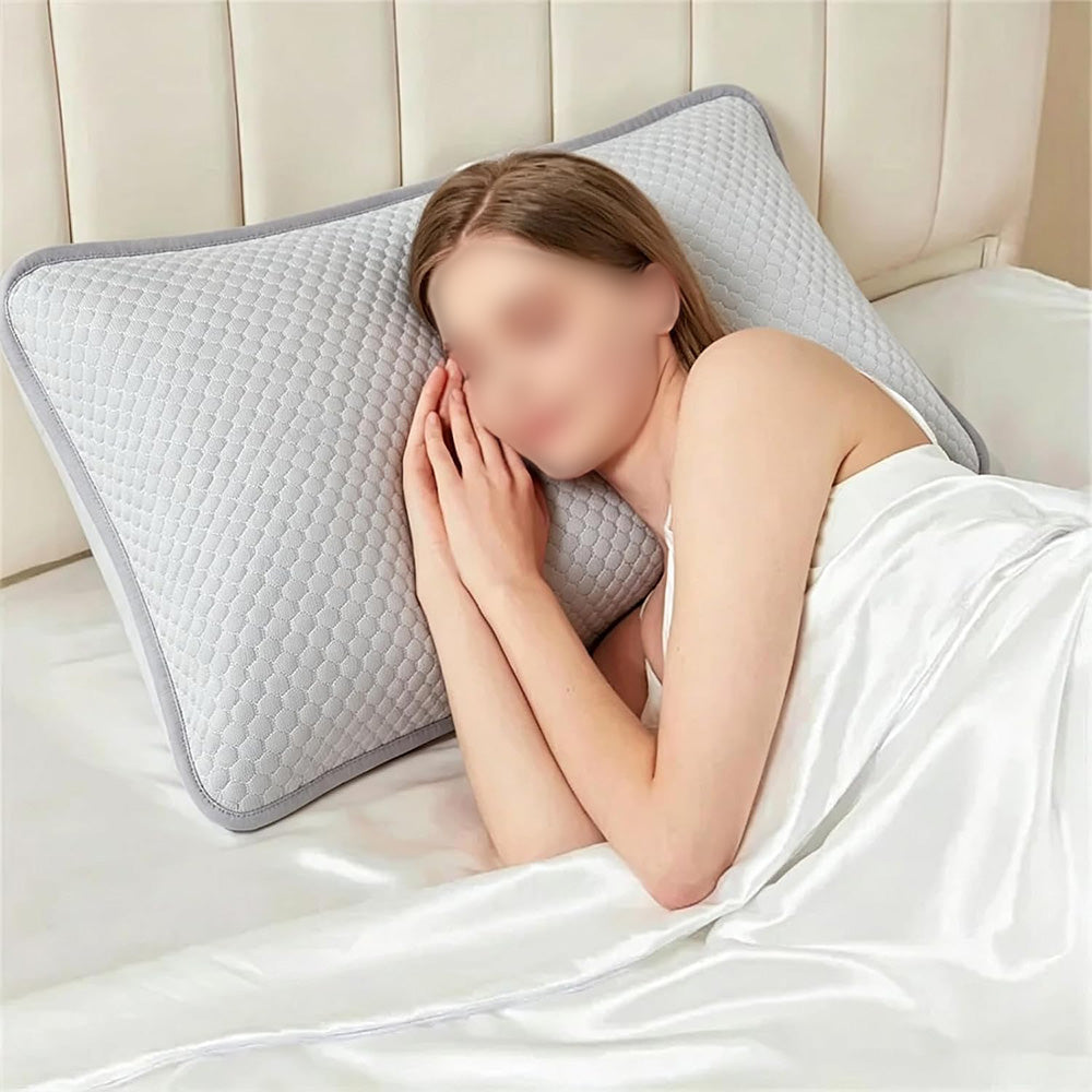 2 Pack 48x74cm Textured Cooling Polyester Pillowcases - Grey