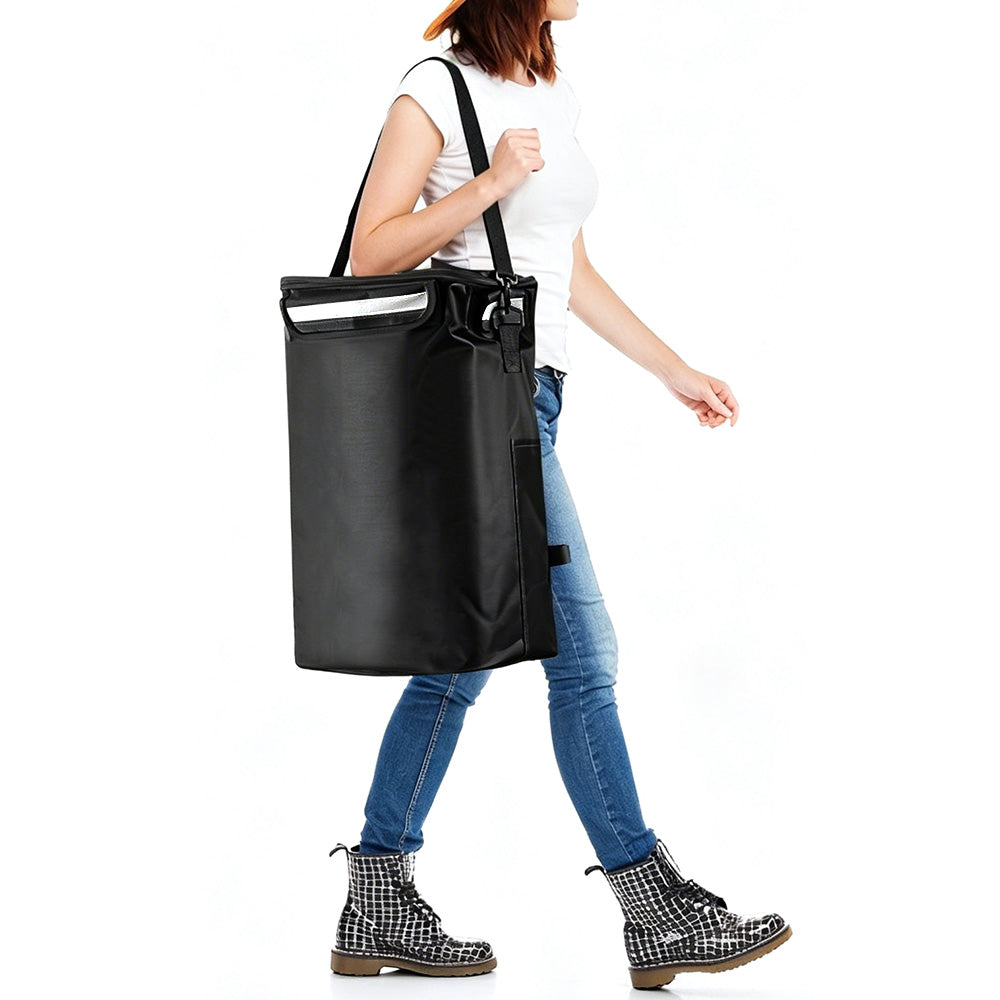 Folding Shopping Cart with Oxford Bag-Black