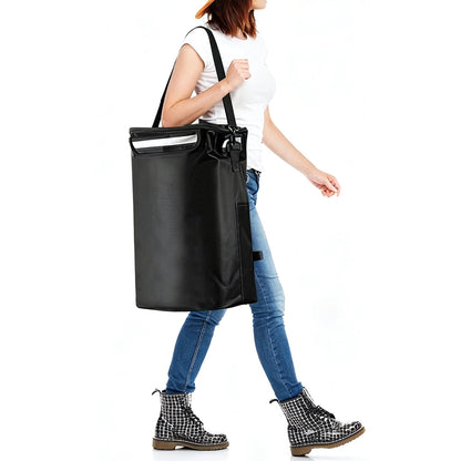 Folding Shopping Cart with Oxford Bag-Black