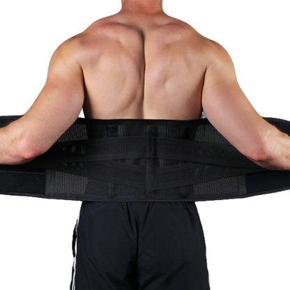 Adjustable Waist Support Belt Unisex Outdoor Sports Abdominal Lumbar Brace Black