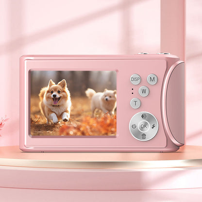 2.4-Inch Digital Point & Shoot Camera with 16X Zoom for Teens and Beginners Pink