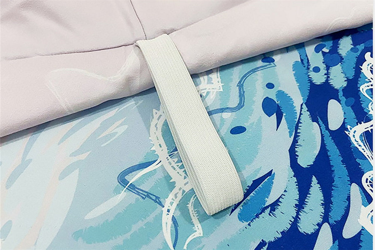 Poncho Towel Adult Hooded Quick Dry Changing Robe-Blue