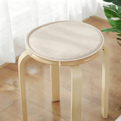 2 Pack Black Round Sponge Chair Cushions with Ties for Stools - L