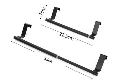 Stainless Steel Cabinet Door Towel Holder-Black