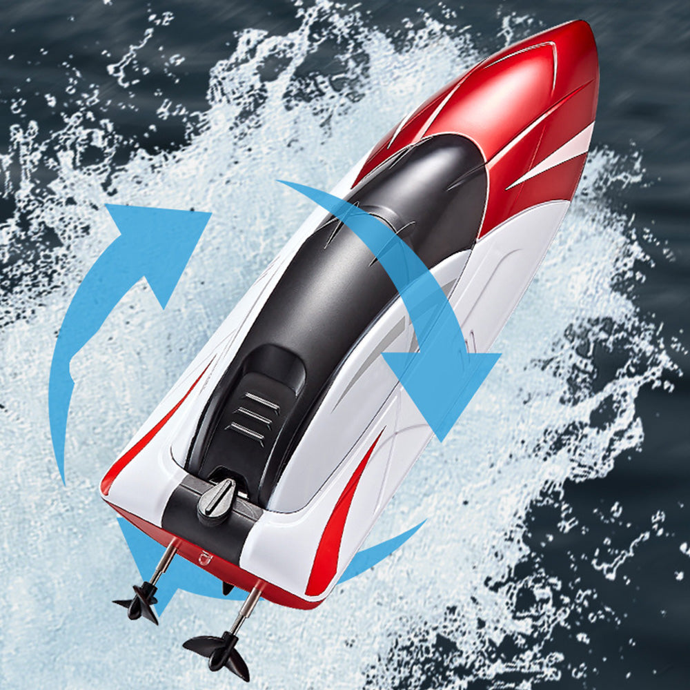 2.4GHz RC Speed Boat Toy â€?Remote Control Racing Yacht for Pools & Lakes Red
