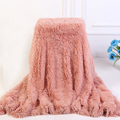 Shaggy Faux Fur Throw Blanket Plush Decorative Couch Sofa Blanket Cameo Brown