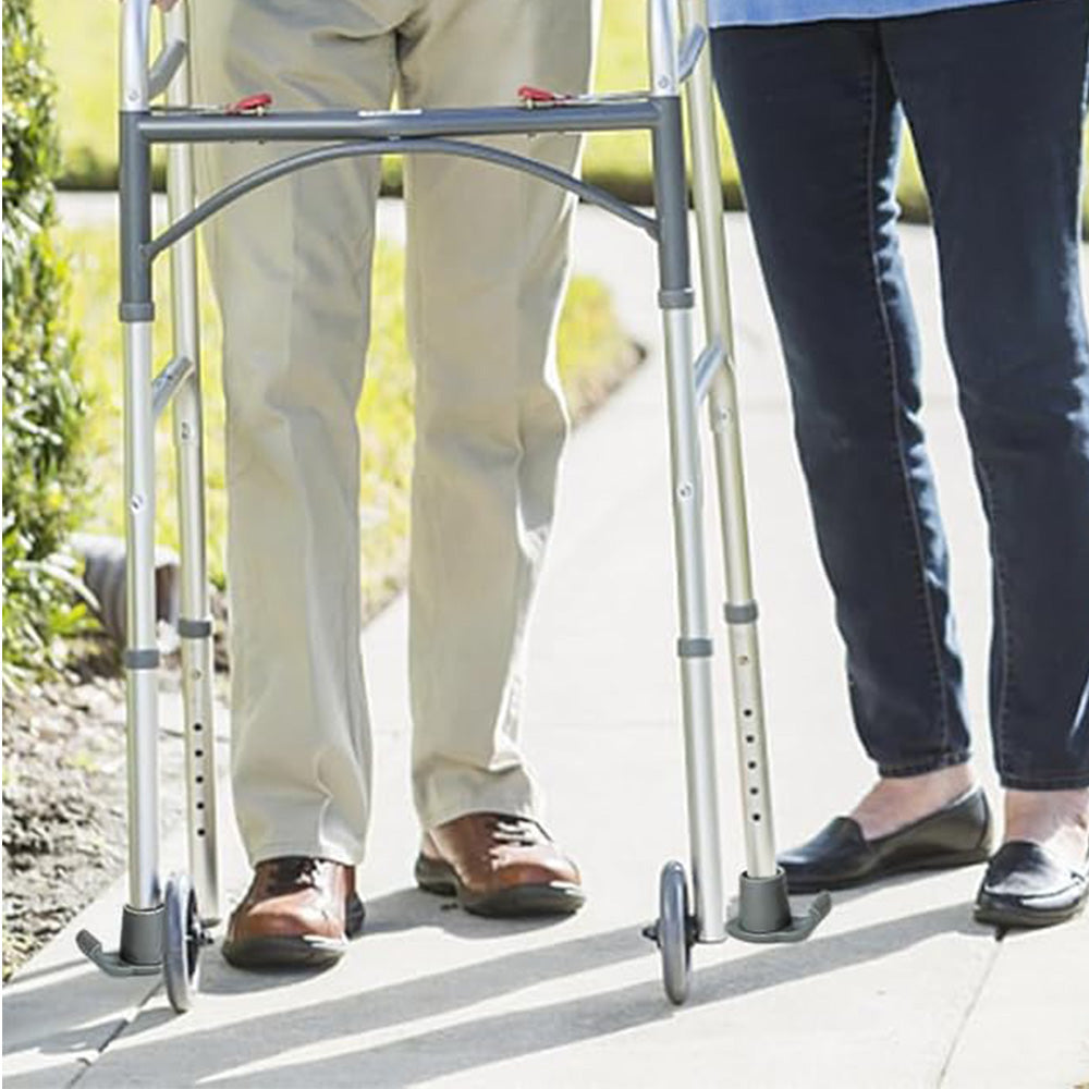 4Pcs Walker Ski Glides for Standard Walkers Anti-Friction TPR Universal Walker Accessories for Indoor Use Grey