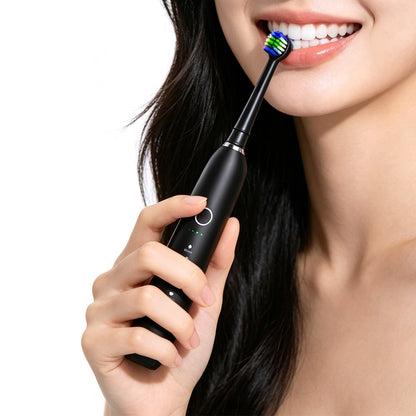 Electric Toothbrush with 5 Modes and 8 Brush Heads-Black