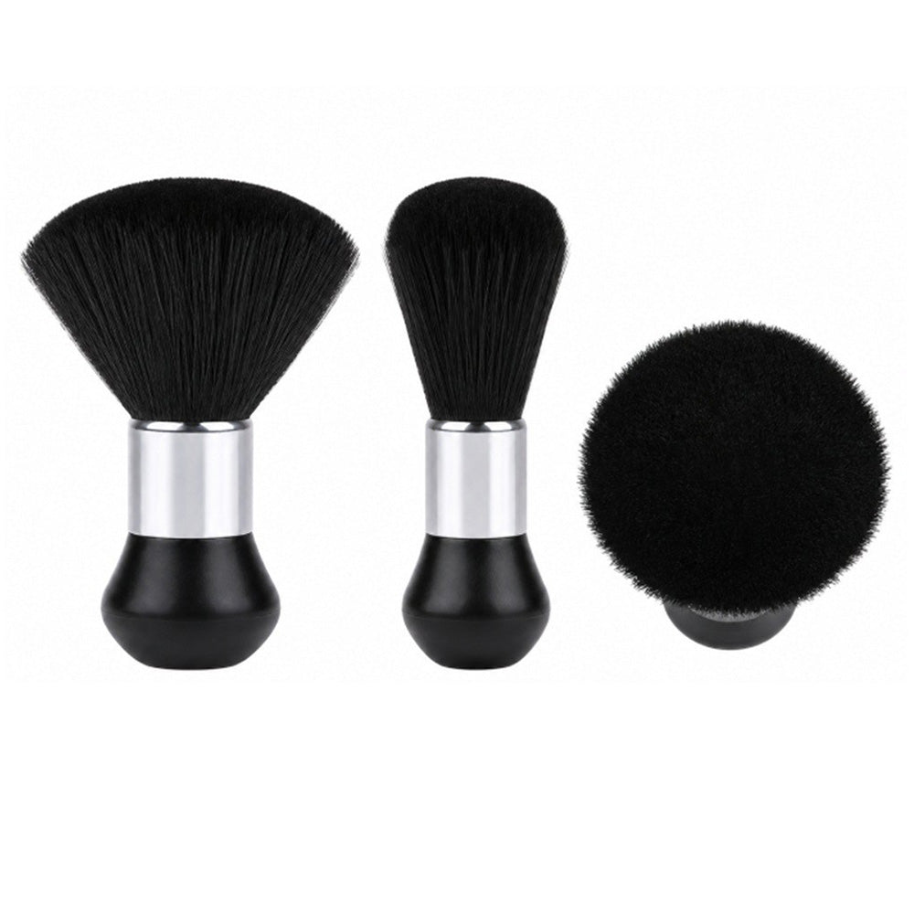 Soft Hair Sweeper Brush with Storage Case Neck Duster Brush - Silver