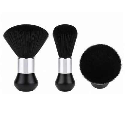 Soft Hair Sweeper Brush with Storage Case Neck Duster Brush - Silver