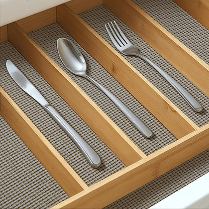 Non-Adhesive Drawer and Shelf Liner for Cabinet Wardrobe -Grey