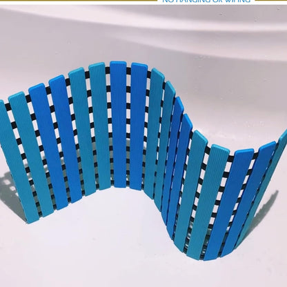 40x63 cm Bath Mat with Strong Suction Cups-Blue