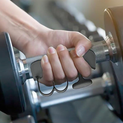 2Pcs Anti-Slip Workout Grips Ergonomic Silicone Weightlifting Gloves for Pull-Ups Gym Training Exercise Gray