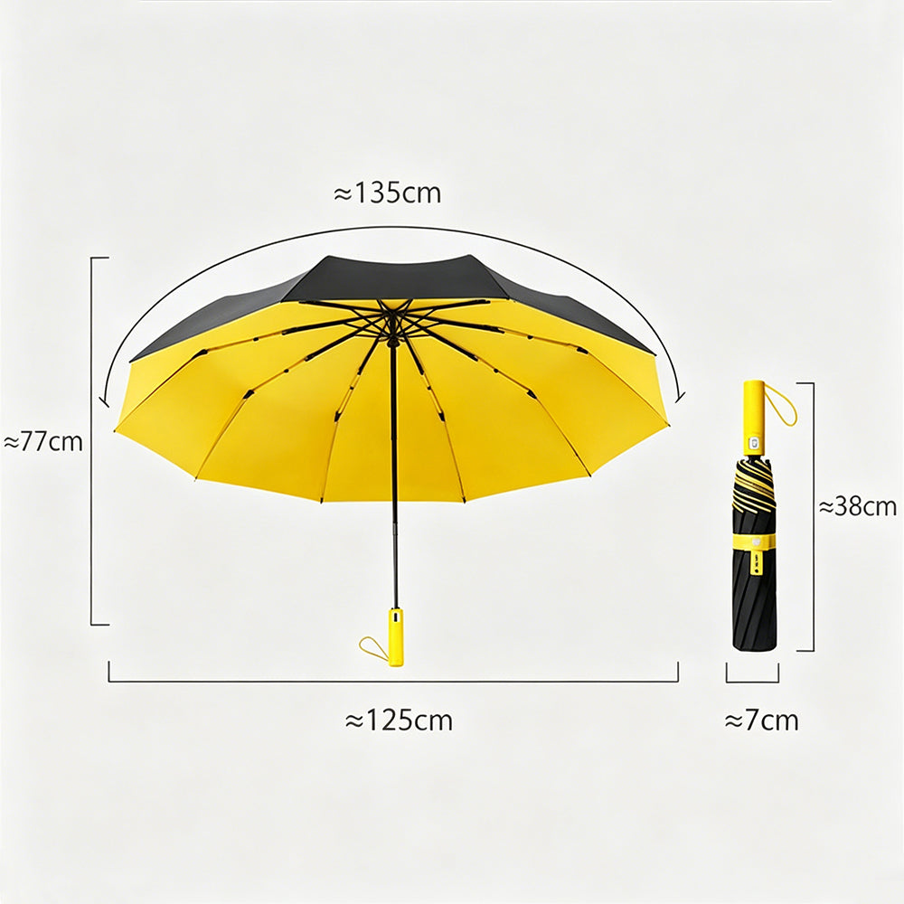 Portable Windproof Folding Umbrella- Yellow