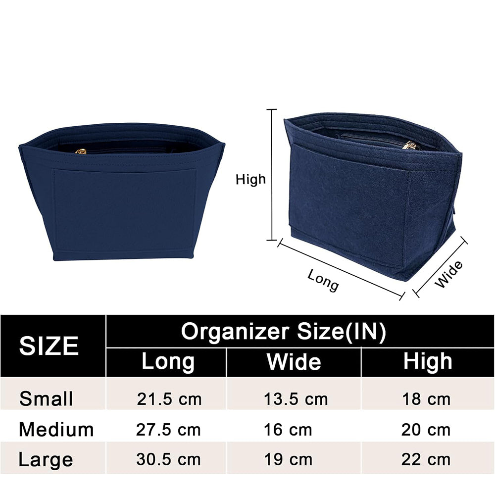 Felt Purse Organizer Insert -Navy