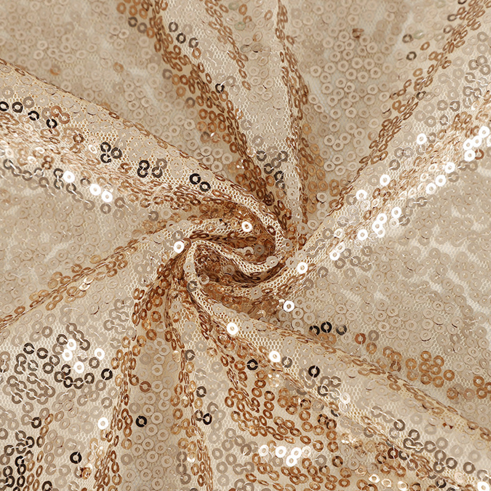 High Density Sequin Table Runner for Weddings Parties and Holidays - Gold