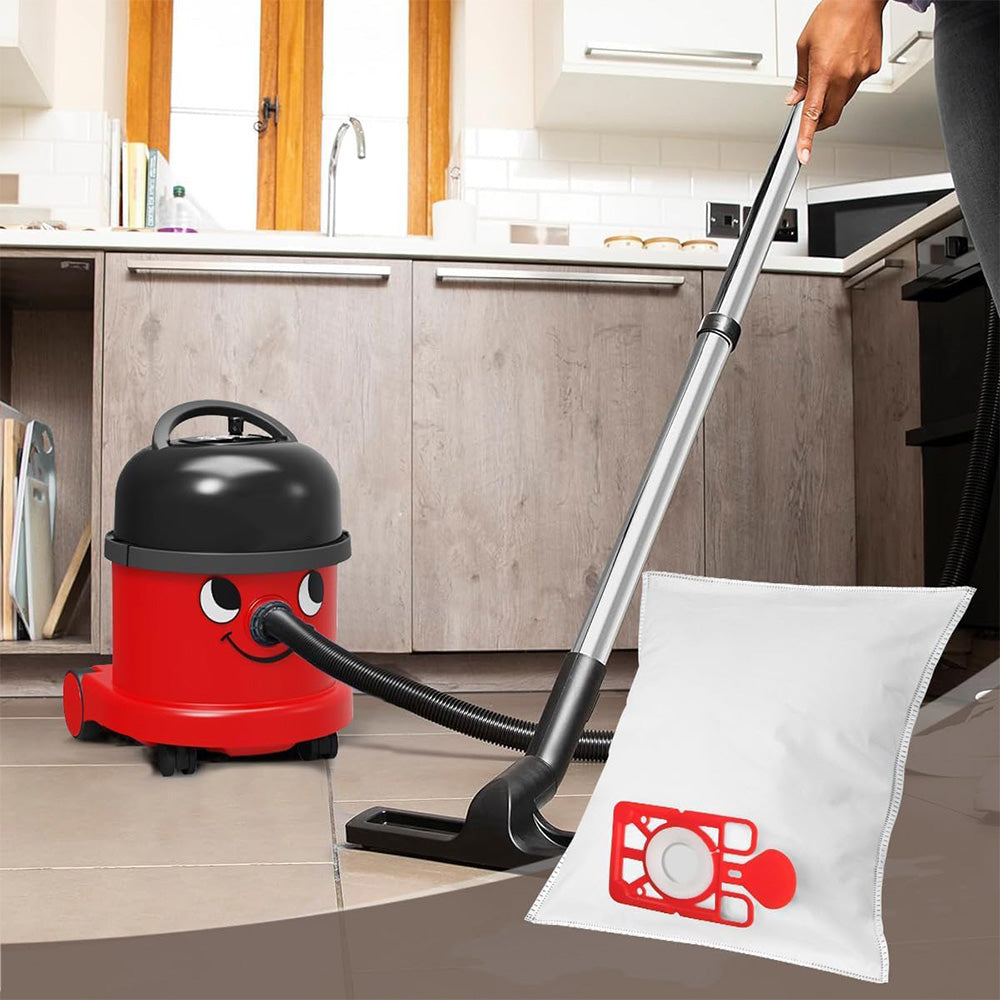 10 Piece Vacuum Dust Bags for Numatic Henry Hetty Harry HVR200 - Red