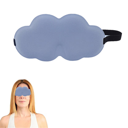 2pcs 3D Silk Eye Mask for Sleeping Clouds Shape Soft Eye Sleeping Blindfold -Black and Blue