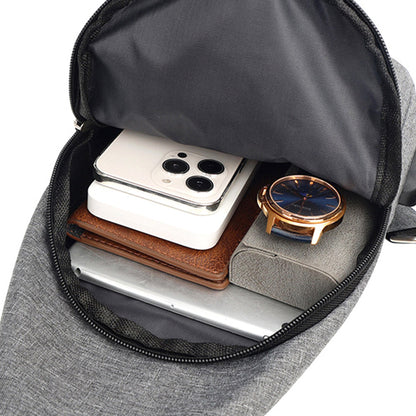 Crossbody Bag Casual Sling Bag Multi-Pocket Chest Bag Grey
