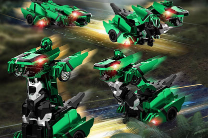 Dinosaur Transform Rc Cars 2.4Ghz Remote Control Car Transforming Robot-Green