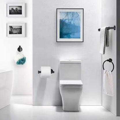 4 Pcs Bathroom Hardware Set Stainless Steel Wall Mounted Accessories-Black