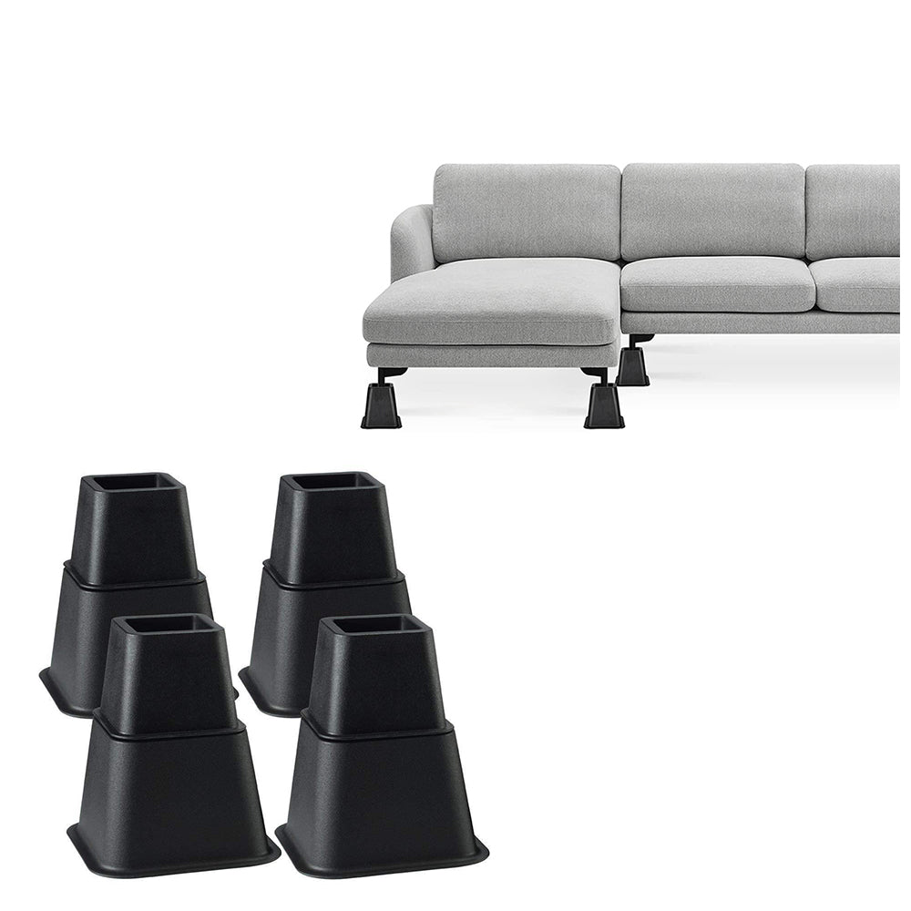 Set of 8Pcs Bed Furniture Risers Feet Heavy Duty Lifter for Sofa Table