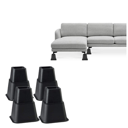 Set of 8Pcs Bed Furniture Risers Feet Heavy Duty Lifter for Sofa Table
