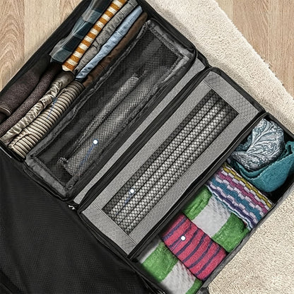 Large Hanging Travel Organizer with 4 Compartments - Grey