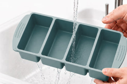 3 Pack Silicone Freezer Trays with Lids - Grey