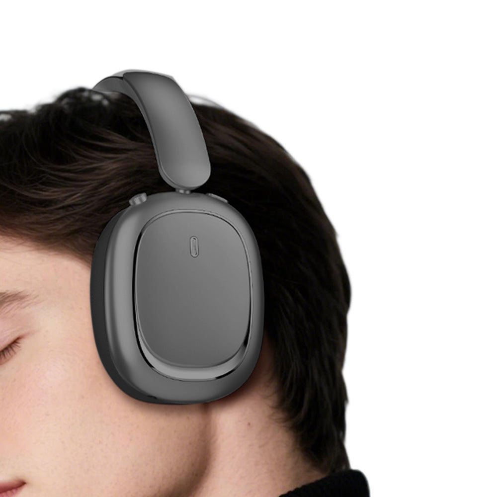 Lightweight Clear Over Ear Bluetooth Headsets-Black