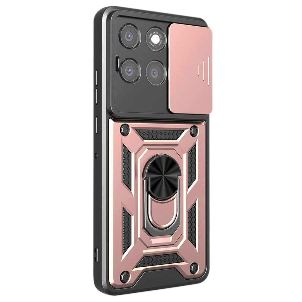 Phone Case Tempered Glass Screen Protector for Moto G86 Power Rose Gold