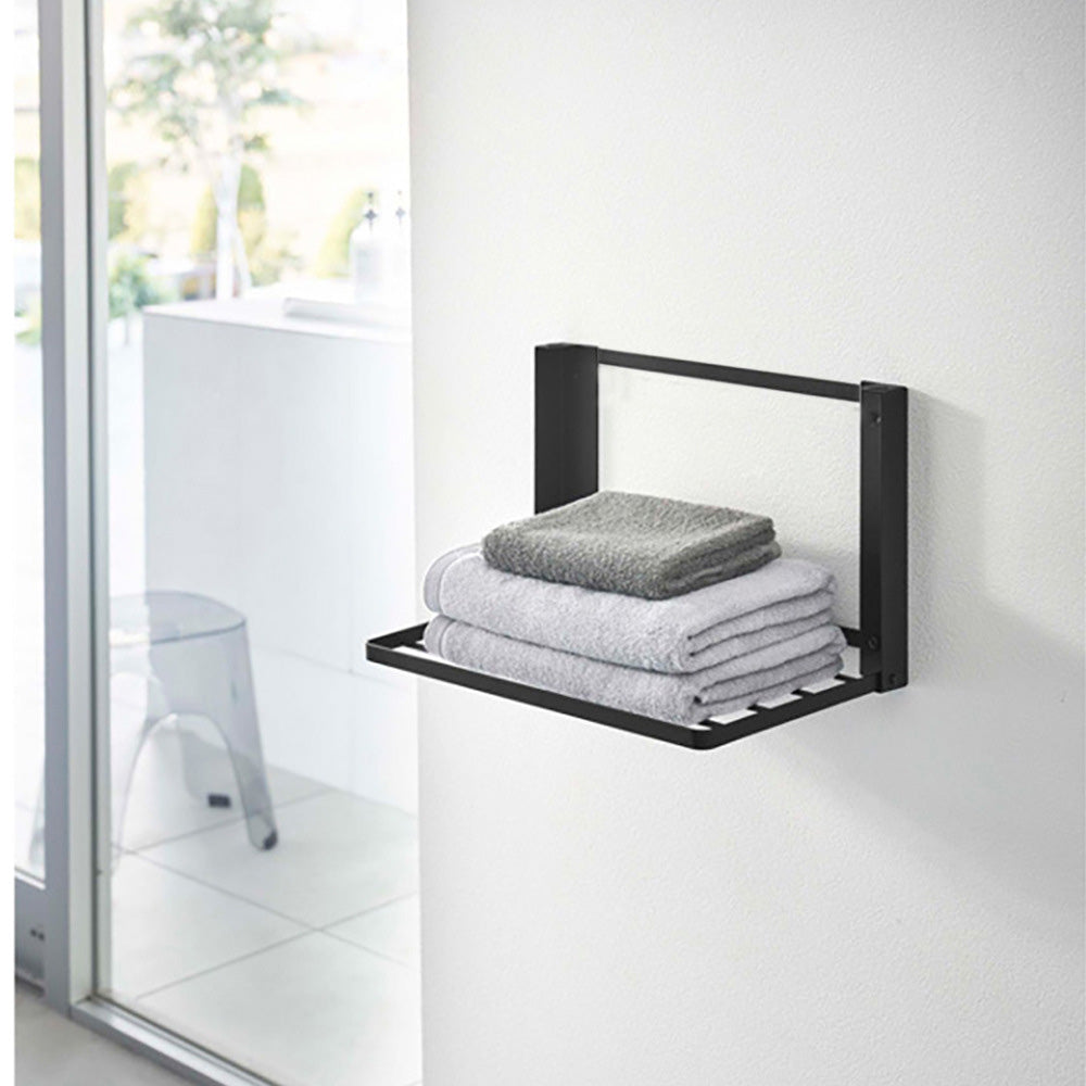 Foldable Storage Shelf for Washing Machine and Refrigerator-Black